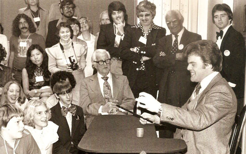 From the Seventies: John Carney performing Ramsay's Cylinder and Coins